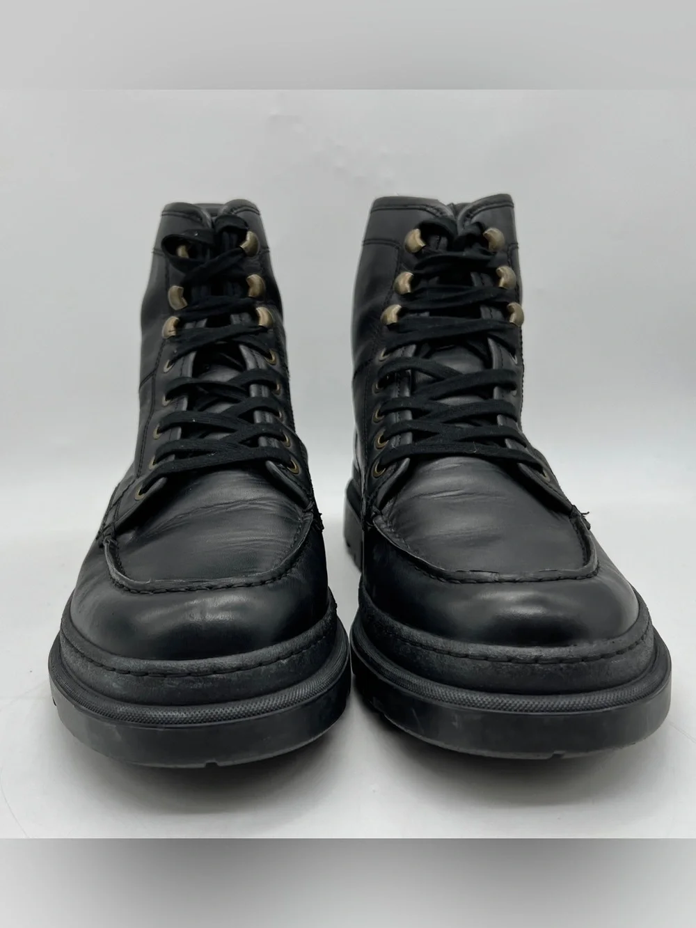 Allen Edmonds Sawyer Black Leather Weatherproof Lug Boots Men’s 10 D